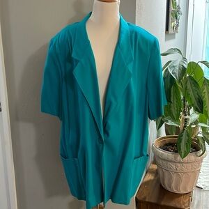 Sag Harbor Woman Short-Sleeve Linen-like Jacket